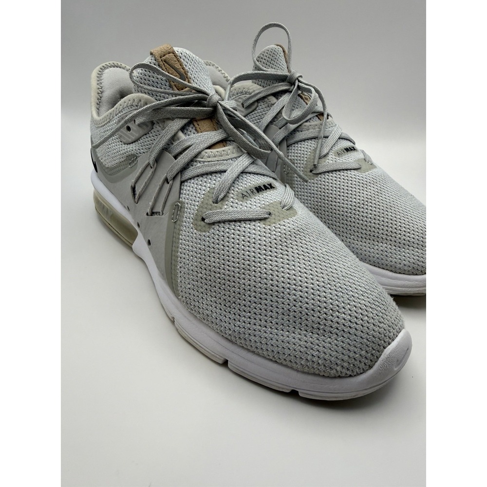 Nike Air Max Sequent 3 Running Shoes Women's Size 7 Pure Platinum Gray Sneakers